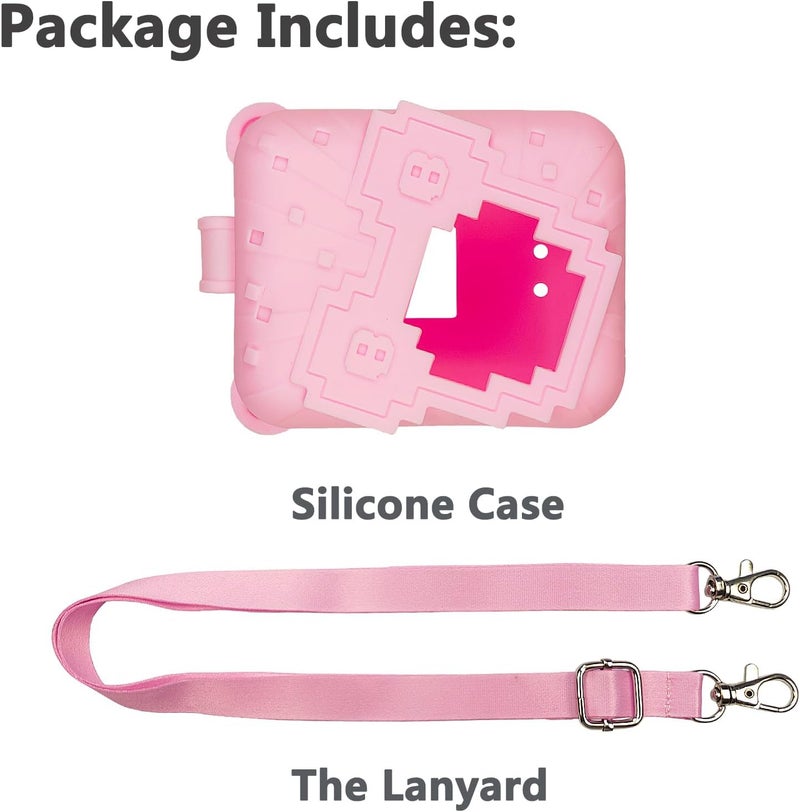 JCHPINE Silicone Cover Case for Bitzee Disney Interactive Digital Pet and Case, Protective Skin Sleeve for Bitzee Disney Virtual Electronic Pets (Pink) - Image 3